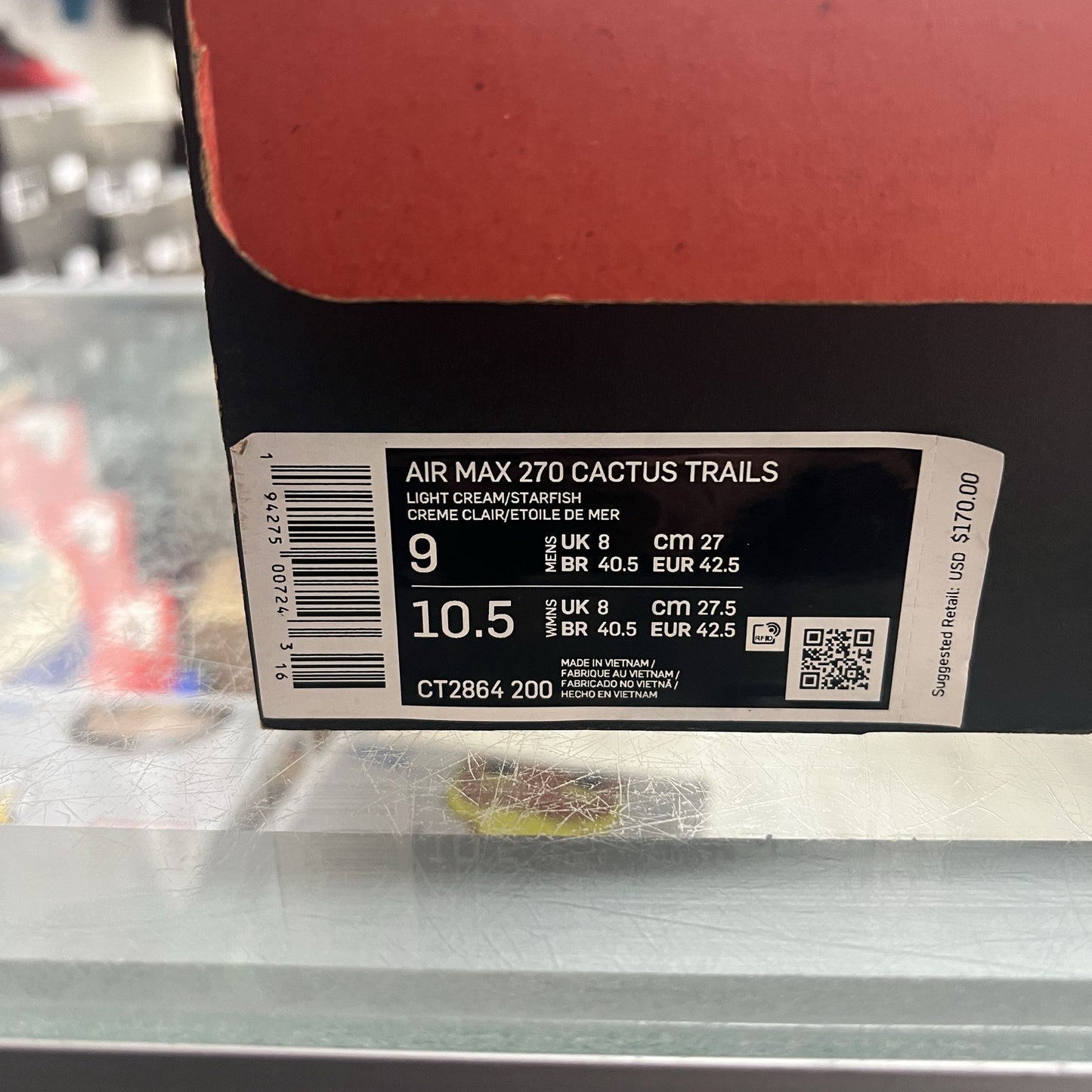 PRE OWNED Nike Air Max 270 React ENG Travis Scott Cactus Trails PRICE DROP