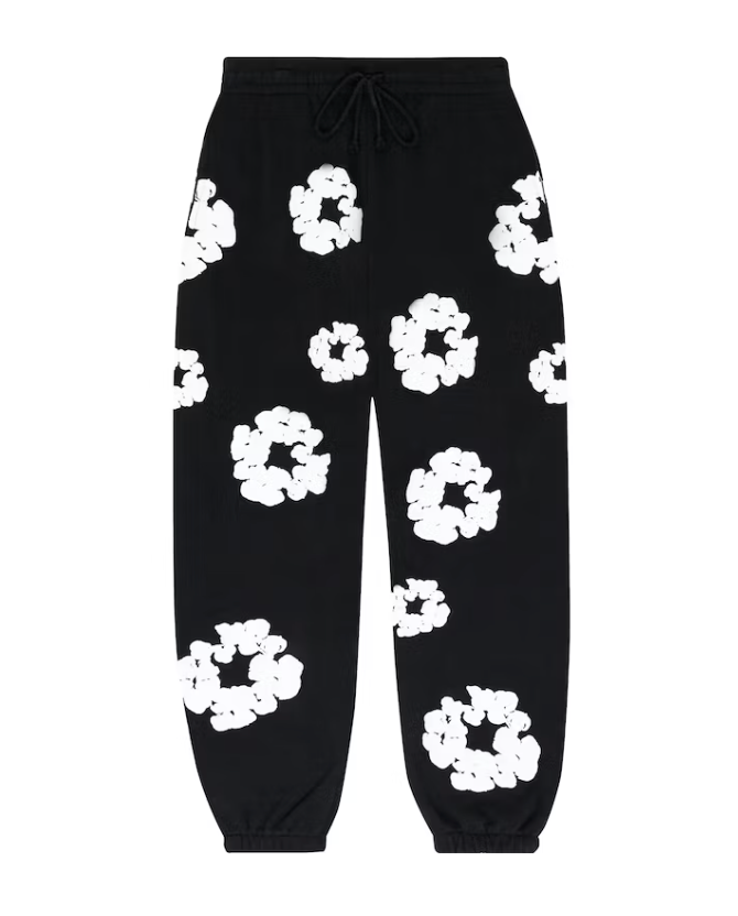 Denim Tears The Cotton Wreath Sweatpants BLACK