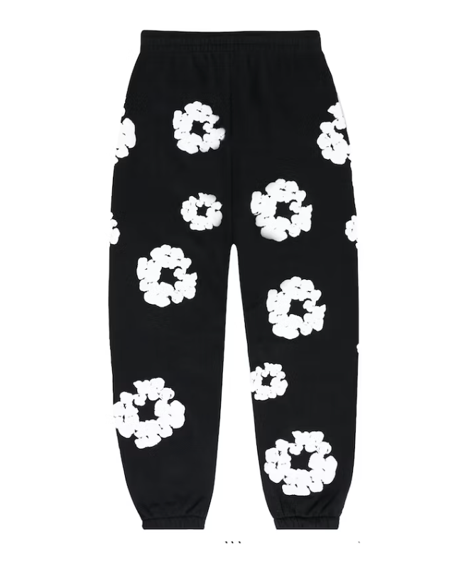 Denim Tears The Cotton Wreath Sweatpants BLACK