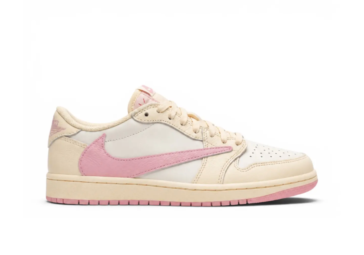 NOW AVAILABLE Travis Scott x Jordan 1 Retro Low OG 'Muslin Pink