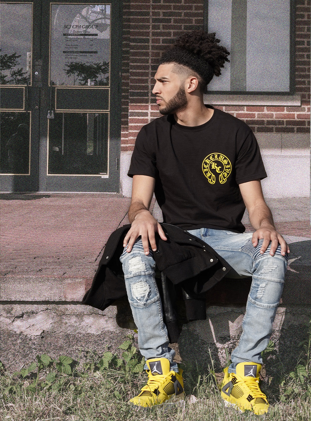 KC Khrome Horseshoe T-Shirt (BLK/YELO)