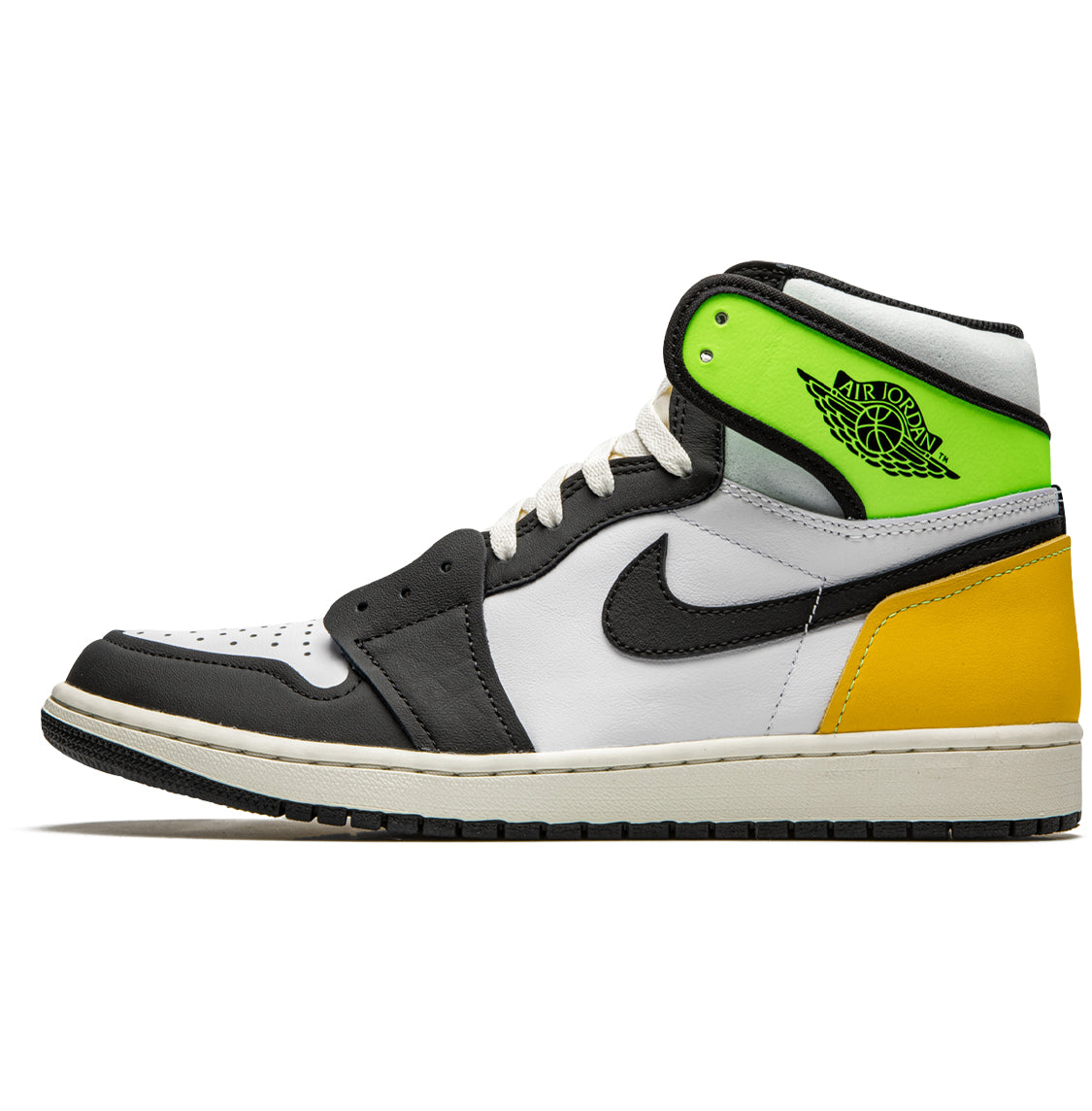 Air Jordan 1 Retro High White Black Volt University Gold