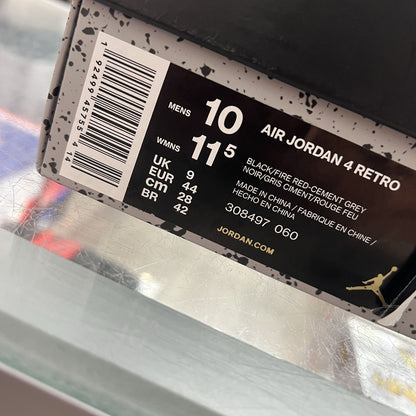 PRE OWNED Air Jordan 4 Retro Bred (2019) PRICE DROP