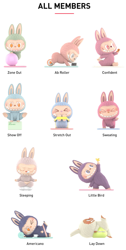 Pop Mart Labubu The Monsters Lazy Yoga Series Figures Single Blind Box