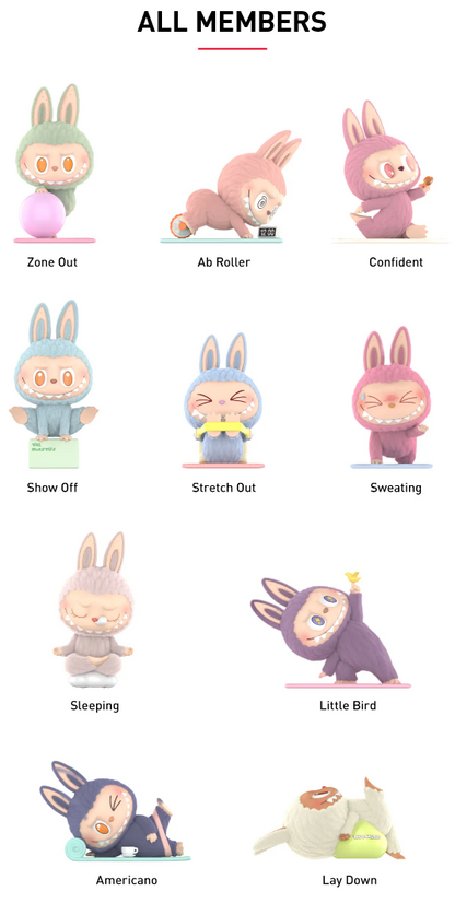 Pop Mart Labubu The Monsters Lazy Yoga Series Figures Single Blind Box