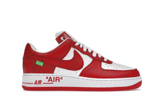 Louis Vuitton Nike Air Force 1 Low By Virgil Abloh White Red