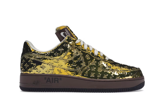 Louis Vuitton Nike Air Force 1 Low By Virgil Abloh Metallic Gold