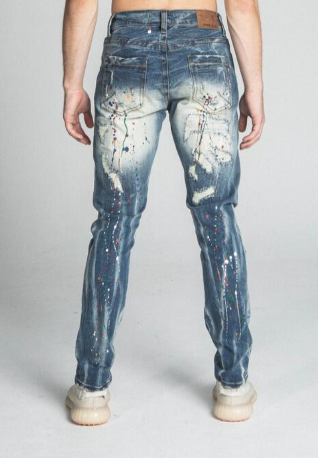 PAINT DROPS SLIM JEANS