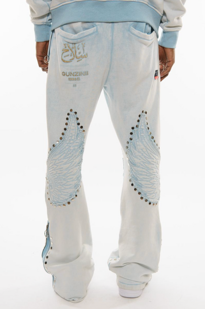 Gunzinii french terry hoodie set (Light Blue)