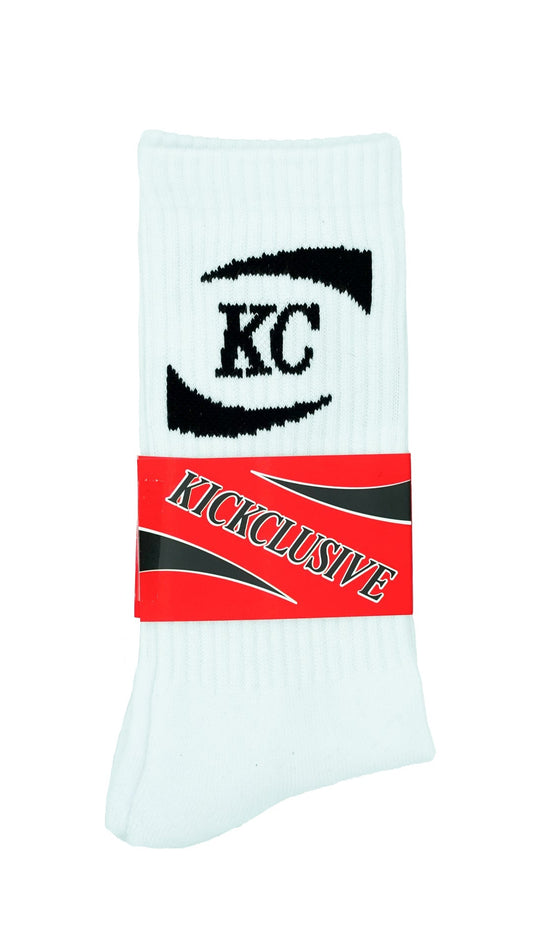 Kickclusive Exclusive Socks - KC Swoosh WHITE