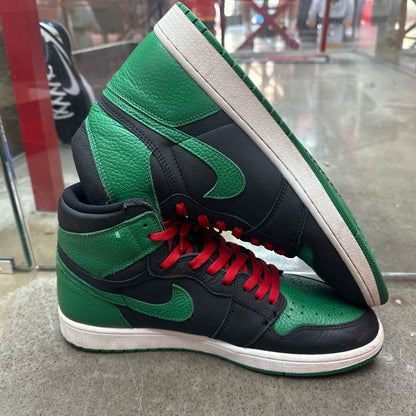 PRE OWNED Jordan 1 Retro High Pine Green Black