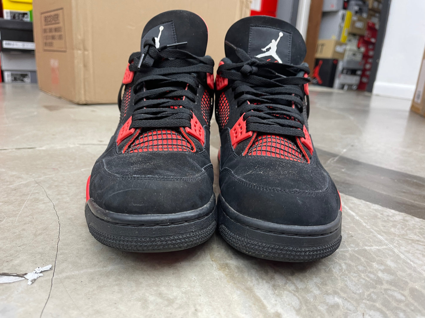 PRE OWNED Jordan 4 Retro Red Thunder