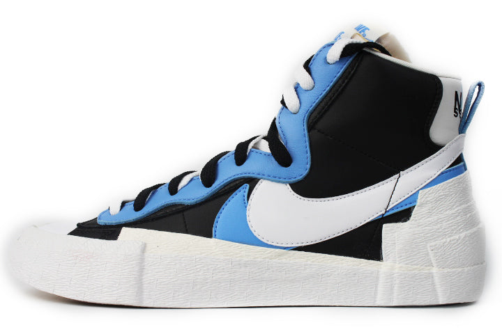 nike blazer high sacai white black legend blue